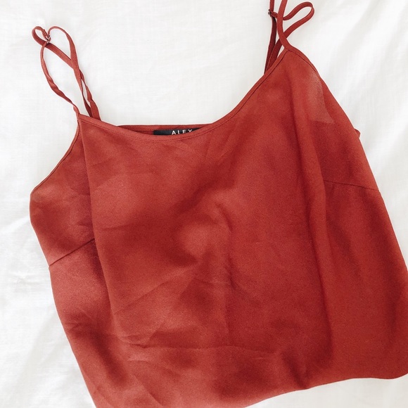 Red silk cami - Picture 4 of 4